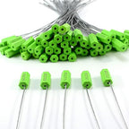 100 Green Pull Tight Steel Cable Tie Seals (Numbered)