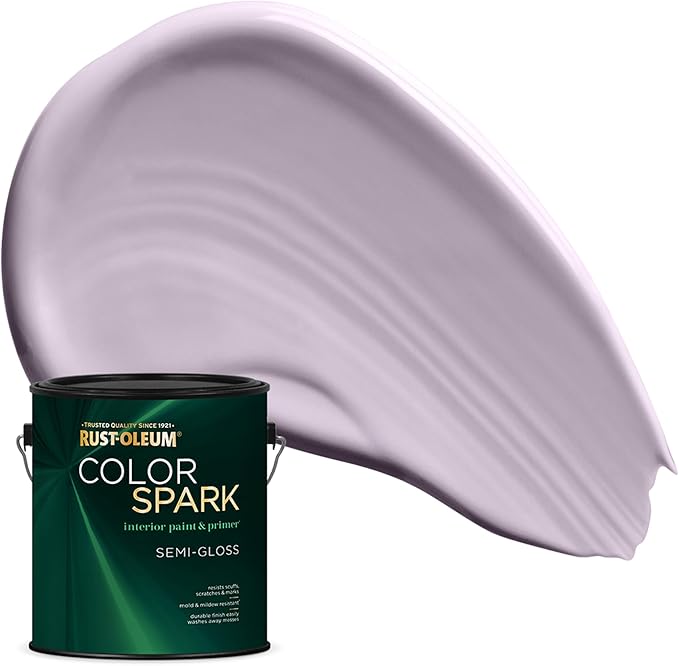 Rust-Oleum Color Spark Interior Paint and Primer in One, Semi-Gloss, Pixie, 1 Gallon