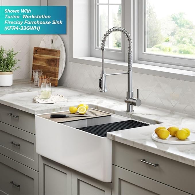 KRAUS Britt 2-in-1 Commercial Style Pull-Down Single Handle Water Filter Kitchen Faucet for Reverse Osmosis or Water Filtration System in Spot Free Stainless Steel, KFF-1691SFS