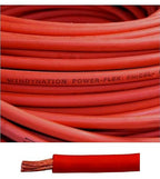 4/0 Gauge 4/0 AWG Red 50 Feet Welding Battery Pure Copper Flexible Cable + 10pcs of 3/8" Tinned Copper Cable Lug Terminal Connectors + 3 Feet Black Heat Shrink Tubing
