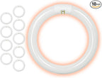 GoodBulb 32-Watt 9 Inch T9 Fluorescent Circline Light Bulb 4100K Cool White Light Color G10q Base High Output 2027 Lumens 10000 Life Hours 80 CRI Pack of 10 Bulbs