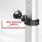 16-Foot Aluminum Grade Rod - 10ths Double-Sided Scale, 5-Section Telescopic Leveling Rod with Bubble Level & Carrying Case for Surveying, Laser Alignment, Walls, Floors