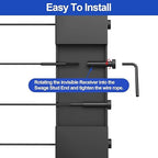 CKE 60 Pairs Black Invisible Cable Railing kit 1/8" Swage Tensioner Hardware and Terminal Hidden T316 Stainless Steel Invisible Receiver and Swage Stud End for 2"x2" 4"x4" Wood/Metal Post Deck Stairs