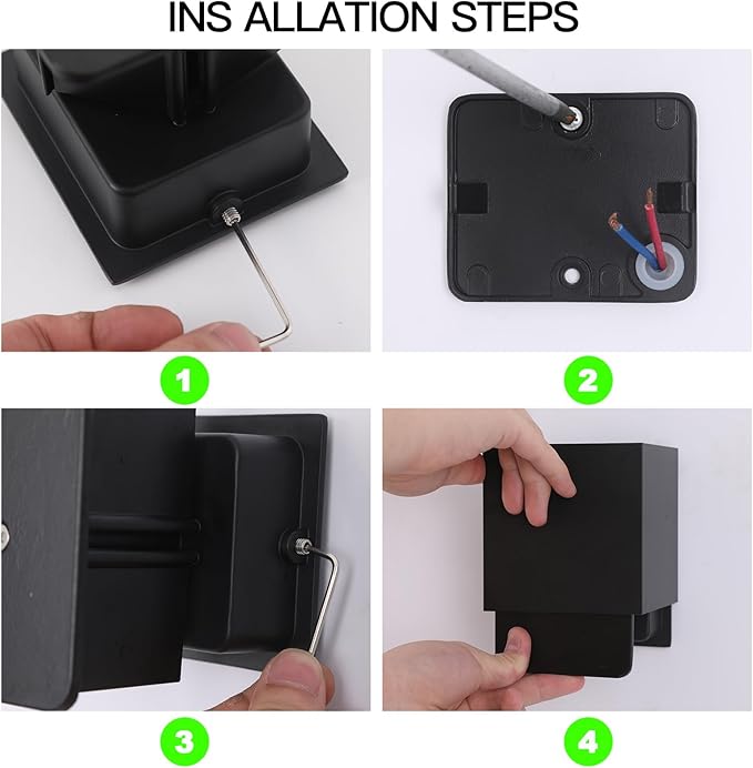 LED 20W Outdoor Wall Lights Exterior/Interior Porch Lights Outdoor Wall Up and Down Lights IP65 Waterproof Sconces Modern Outdoor Lighting Fixtures Square Aluminum White 6500K Cold Lights