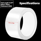 Transparent Window Weather Sealing Tape 2.76 Inch x 16.5 FT Weather Stripping Residue-Free Clear Window Insulation Tape for Doors Windows and Shower Glass