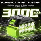 Handheld Car Vacuum Cordless, Portable Cars Vacuum Cleaner with 40000Pa High Power & Suction, Powerful 4-in-1 Hand Held Air Duster Fast Cleaning for Car,Home,Office,Pet Hair (Green)