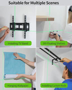 Firecore Laser Level with Tripod, Self Leveling Laser Level Green Cross Line Laser Leveler Tool for Picture Hanging Wall Tile Home Renovation Indoor Projects, Carry Pouch and Battery Included