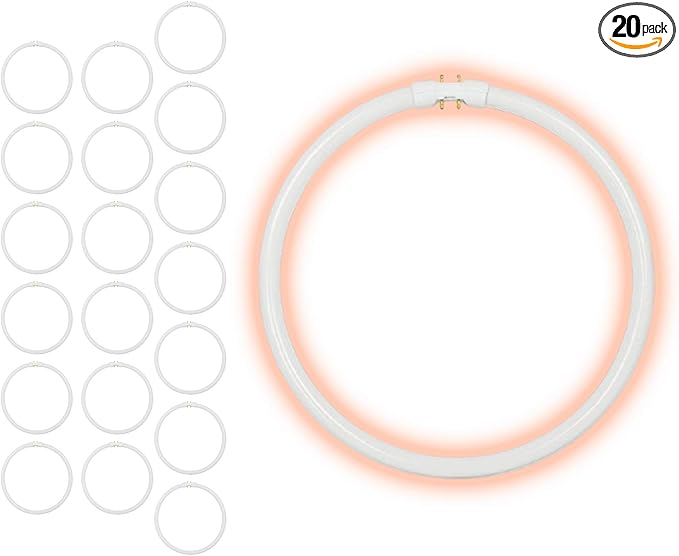 GoodBulb 40 Watt 12 Inch T5 Fluorescent Circline Light Bulb 3500K Neutral White Light Color 2GX13 Base High Output 2533 Lumens 40W 10000 Life Hours 80 CRI Pack of 20 Bulbs