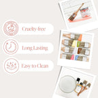 Chalk Style Paint Brush - Oval Brush with Synthetic Bristles for Smooth Furniture Paint Application with Minimal Brush Strokes, No Shedding, Vegan, Best for Water-Based Paint - 1.5"