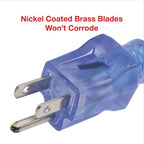 Clear Power 16 Gauge 3Prong Cords (16/3-3 Prong Grounded Plug, Blue, 15 ft)