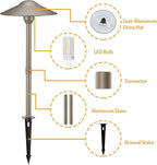 3W LED Landscape Lights Landscape Lighting Low Voltage Outdoor Pathway Lighting Replaceable LED Bulb 3000K Aluminum housing with ABS Ground Stake for Yard Patio Driveway Bronze, Pack of 6