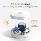 Jemay Smoke Detector,10 Year Battery Powered Photoelectric Smoke Alarm Fire Detectors with Self-Check & Fault Warning Function, UL217-9th Listed Fire Alarm for Home, 5 Packs