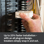 Leviton LSPD2-T Surge Protective Device with Two 20A 1-Pole Plug-On Standard Branch Circuit Breakers, Thermal Magnetic, 120/240 VAC, White (Pack of 5)