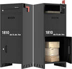 Package Delivery Boxes for Outside, Parcel Drop Boxes with Lock, Custom Address Stickers Package Drop Boxes for Outside is Weatherproof,Package Delivery Box for Porch,No Installation(15*18*43.5 in)