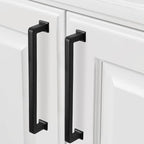 COTYKILEY 10 Pack 7.5 Inch(192mm) Matte Black Kitchen Cabinet Handles Cabinet Pulls Cabinet Door Handles Kitchen Cabinet Hardware Cupboard Drawer Pulls Dresser Handles