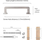 COTYKILEY 10 Pack 3.75 Inch(96mm) Brushed Satin Nickel Cabinet Handles Kitchen Cabinet Pulls Cabinet Door Handles Kitchen Cabinet Hardware Cupboard Drawer Pulls Dresser Handles