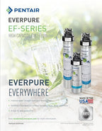 Pentair Everpure EF-1500 Full Flow Drinking Water System, EV985800, NSF Certified to Reduce Lead, includes Filter Head, Filter Cartridge, All Hardware and Connectors, 1,500 Gallon Capacity, 0.5 Micron