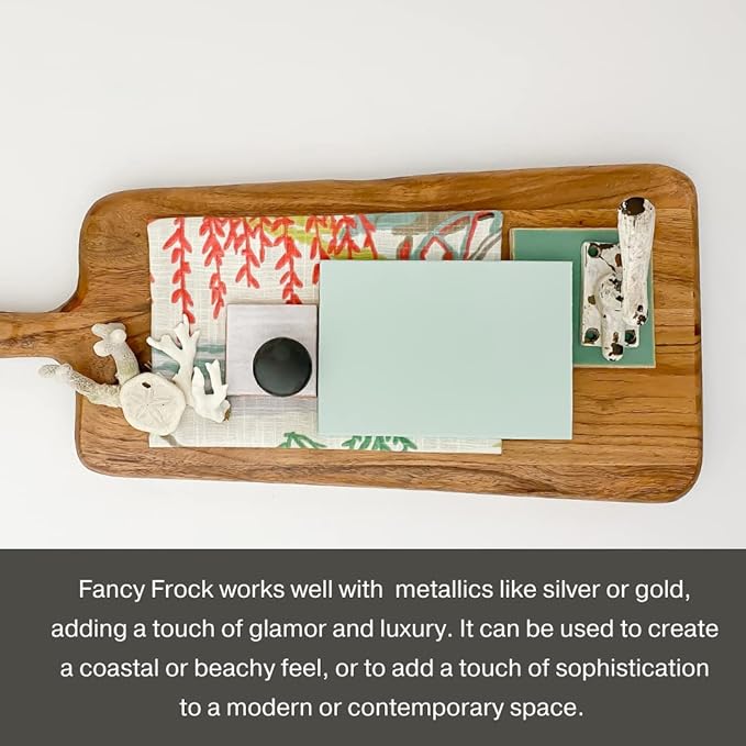 Country Chic All-in-One Chalk Paint for Furniture, Cabinets, Home Decor, Eco-Friendly, Matte Finish, Built-In Primer & Top Coat for Wood, Metal - Fancy Frock (Light Blue) - 4 oz (118 ml)