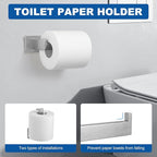 Cilee 10-Pieces Bathroom Hardware Set - Brushed Nickel Bathroom Accessories, 24 Inch Towel Bar, Square Towel Ring, Toilet Paper Holder, Towel Hook, Wall-Mounted Stainless Steel Towel Bar Rack Set