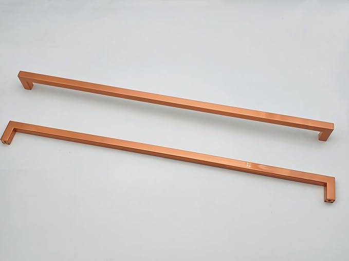 10 Pack Extra Long Cabinet Pulls 24 Inch Hole Centers(608mm),Red Copper Appliance Pulls Square Drawer Handles,Stainless Steel Furniture Hardware