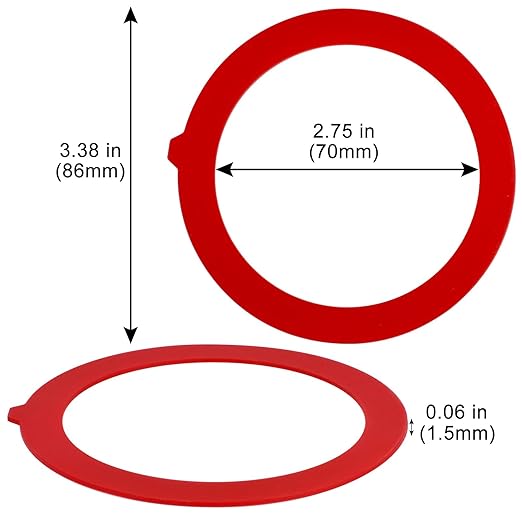 Flush Valve Seal for Kohler, Compatible Kohler Flush Valve Seal,Silicone Material Toilet Ring Seal GP1059291, Canister Flush Valve Toilet Tank Gasket, Toilet Tank Parts Gasket(2-Pack)