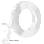 Nano Strong Mounting Adhesive Tape Double Sided Tape Heavy Duty Removable Clear Two Sided Double Stick Wall Tape 1/2in*16.4ft