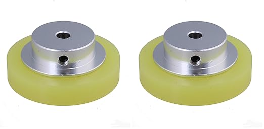 CNBTR 50x6mm Aluminum Silicone Industrial Encoder Wheel Meter Measuring Wheel for Rotary Encoder (Pack of 2)