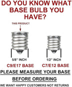 Novelty Lights Incandescent ST38 Edison Replacement Bulbs - Outdoor Individual Bulbs for Events, Holiday Parties, Patios, and More - E17/C9 Intermediate Base, 7 Watt Lights (Clear, 25 Pack)
