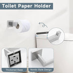 Brushed Nickel 5-Piece Bathroom Hardware Accessories Set-Towel Bar & Holder Set for Bathroom, SUS304 Stainless Steel Bathroom Accessories Set Wall Mounted,16-Inch