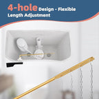 iFealClear 2 Pack Universal Toilet Handle Lever Flush Replacement, Front Mount Toilet Trip Lever Compatible with American Standard, Stainless Steel Flapper Chain, Solid Brass, Matte Black