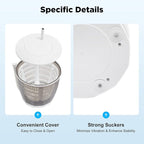 Mini Portable Washing Machine, 2 in 1 Hand Cranked Manual Clothes Non-Electric Washing Machine and Spin Dryer, 4.41lbs Capacity Washer/Dryer for Camping, Apartments, RV's (Grey Basic Model)