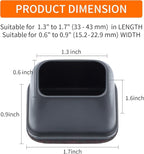 Ezprotekt 24 Pcs Rectangle Felt Chair Leg Floor Protectors for Hardwood Floors, Rectangle Black Silicone Furniture Pads Caps Covers for Chair Desk Table (Fit L :1.3-1.7", W: 0.6-0.9")