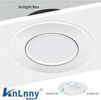 6 Inch Led Recessed Lights 6 Pack,Ajustable Led Eyeball Gimbal Light with Junction Box,5CCT Selectable,15W 1250LM,Dimmable