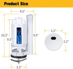 Touchless Toilet Flush Kit, Automatic Toilet Flusher, Dual Flush Valve Replacement Kit, Kit, Tank Accessories, Battery Powered, One-Piece Toilet Repair, 2-Inch Water Tank Accessories (8.3in-10.2in)