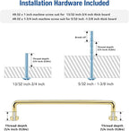 JOY DECOR Cabinet Pulls – 6-1/4 Inch Hole Center, Polished Brass, 2 Pack, Zinc Alloy Cabinet Handles for Drawers & Cupboard – Vintage Style Hardware for Kitchen, Bathroom, Dresser, Furniture Makeover