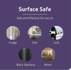 Therapy Stainless Steel Cleaner and and Polish Wipes Bundle with Microfiber Cloth - Remove Fingerprints from Appliances, Sinks, Fridge, Grill, Refrigerator, BBQ, Stove - Stainless Steel Spray and Wipe