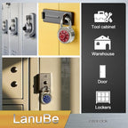 LanuBe Standard Dial Combination Lock, 2 in. Wide, with Different Combinations, Red Turnplate, Pack of 48; Lock for School, Employee, Gym Sports Locker, Case, Toolbox, and so on