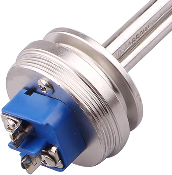 DERNORD 1.5" Inch (OD50.5mm) Tri-clamp Foldback Heating Element Stainless Steel Immersion Water Heater (120V 1650W)