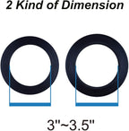 Hibbent Universal Toilet Tank To Bowl Gaskets with 3 Set Brass Hardware Kits Fits Most 3-Inch 3.5-Inch flush valve opening 2-Piece Toilet Tanks