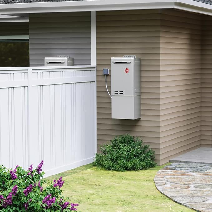 Rheem RTG-95XLP-3 High Efficiency Non-Condensing Outdoor Tankless Liquid Propane Water Heater, 9.5 GPM