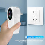 Upgraded 5-in-1 Carbon Monoxide Detectors, Natural Gas Leak Detector, Plug-in & Battery Backup Co Detector, CO Gas Temp Humidity Sensor for RV,Home,Hotels