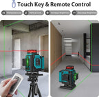 Takamine 16 Lines Laser Level, Red and Green 4x360 4D Cross Line Professional Laser with Two 360°Vertical and Two 360°Horizontal for Construction,Home Renovation,Rechargeable Battery