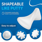 6 Pack Waterproof Seal Putty, White Duct Seal Repair Clay, Moldable Plumber's Putty for Electrical, Wall, Drain, Air Conditioning Holes, Quick Setting Air Leak Sealant