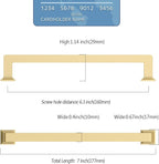 10 Pack 6.25 Inch Gold Cabinet Handles - Kitchen Hardware Pulls for Cabinets