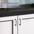 JOY DECOR Cabinet Pulls – 3-3/4 Inch Hole Center, Matte Black, 30 Pack, Zinc Alloy Cabinet Handles for Drawers & Cupboard – Vintage Style Hardware for Kitchen, Bathroom, Dresser, Furniture Makeover