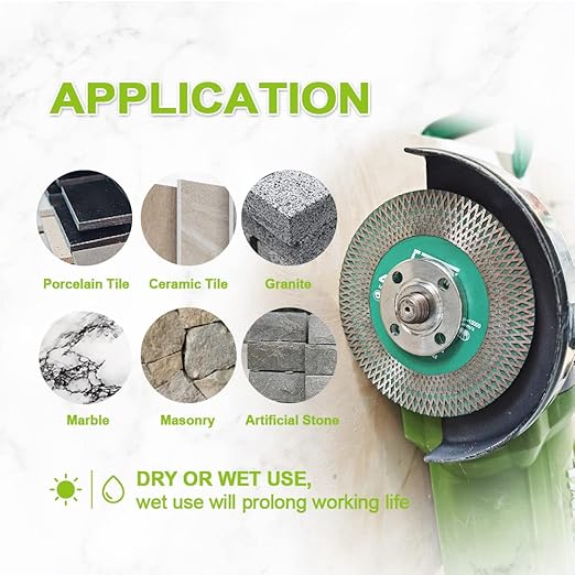 Tile Saw Blade 4" Diamond Blade 105mm for Cutting and Grinding Ceramic Tile Porcelain Marble Granite