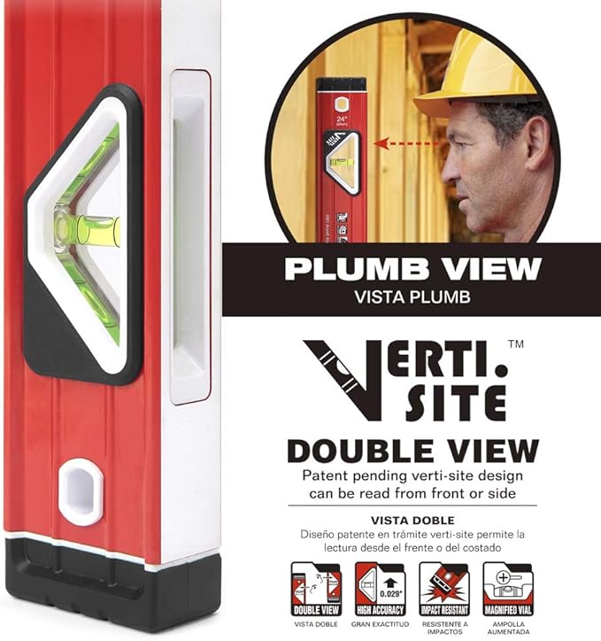Goldblatt 3-Piece Torpedo Level Set - 9", 24", 48" Spirit Level Included, Aluminum Alloy Construction