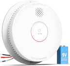 SITERWELL Smoke Detector, Hardwired Interconnected Smoke Detector, Photoelectric Smoke Alarm with 9V Backup Battery, Fire Alarm with Test/Silence Button, UL217-10th Listed, GS562A, 1 Packs