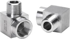 90 Degree Street Elbow - 1/2" NPT Male to 1/2" NPT Female Stainless Steel 304 Heavy Duty Forged Square Barstock Street Elbow Adapter Pipe Fitting (pack of 2)