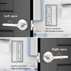 Probrico Privacy Door Handle Lever Satin Nickel Bed/Bath Door Levers Intrior Lockset Keyless Privacy Handles (4 Pack)